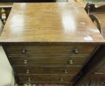 A 19th century mahogany commode chest as four drawers on bracket feet CONDITION REPORTS The top