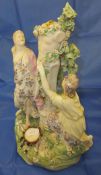 An 18th Century William Duesbury & Co. Derby porcelain figure group of bacchantes adorning a