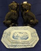 A large pair of Victorian Staffordshire