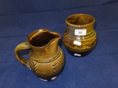 A Winchcombe pottery jug by Sid Tustin,