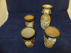 Three Royal Doulton stoneware harvest be