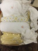 A box of assorted bed and bath linen by
