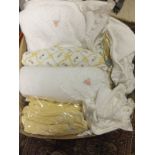 A box of assorted bed and bath linen by