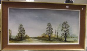 FOLLAND "Rural landscape", oil on canvas
