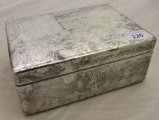 A George V silver table cigarette box of