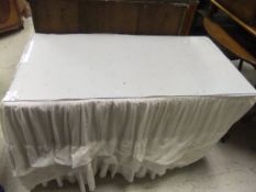 A rectangular pine framed dressing table