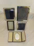 Three various silver rectangular photogr