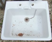 A glazed butler's sink