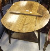 A 19th Century oak cricket table, the ci