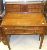 A Victorian fruitwood clerk's desk, the