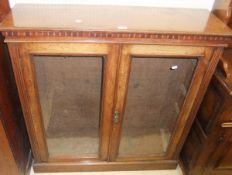 A late Victorian mahogany side cabinet w