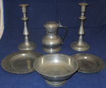 A collection of modern pewter wares to i