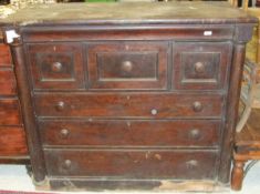 A Victorian mahogany bonnet chest with c