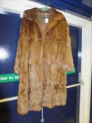 A fur full length coat