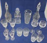 A set of twelve Brierley cut glass tumbl