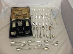 A collection of various silver wares to