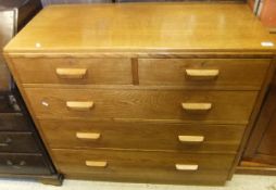 An early to mid 20th Century oak chest o
