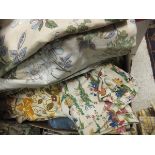 A collection of various vintage curtains