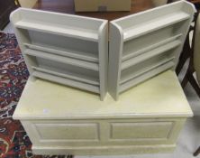 A modern cream painted blanket box / tru