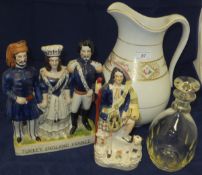 A Staffordshire type figure group titled