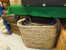 A collection of six various baskets, to