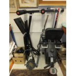 A York Fitness 300 rowing machine, toget