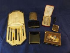 A collection of various smoking requisit