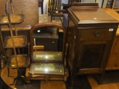 A Victorian mahogany toilet mirror, a 19