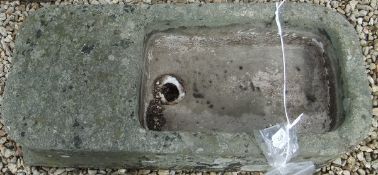 A natural stone sink