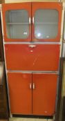 A 1960's "County" kitchen cabinet with r