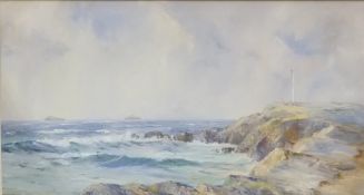 RICHARD BERKELEY "Coastal scene", oil on