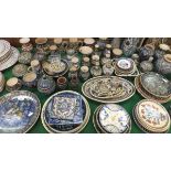 A large collection of Mediterranean Iznik style polychrome decorated pottery to include Greek,