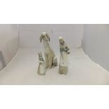 A Lladro figure of an Afghan hound, seat