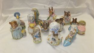 A collection of twelve Beswick Beatrix Potter figures by F Warne & Co. Limited, to include "Mrs