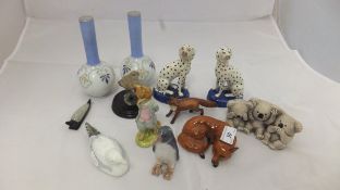 A collection of figurines and decorative