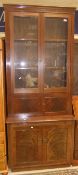 A mahogany secretaire bookcase with two