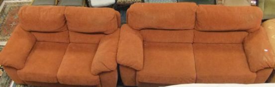 A large modern two seat sofa, upholstere