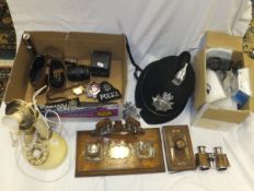 A box of miscellaneous items to include