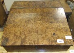 A burr elm writing box