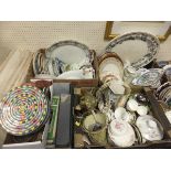 Ten boxes of assorted decorative china w