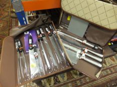 A 9 piece knife set in carry case, toget