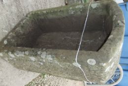 A stone trough with D end