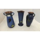 Two Longpark Torquay pottery vases, toge