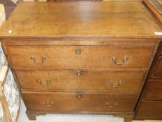 A 19th Century oak square front chest of