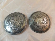 A pair of 19th Century Dutch silver meda