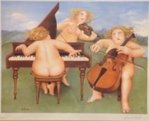 AFTER BERYL COOK (1926-2008) "Three Piece Band", colour print, signed in pencil lower right, blind