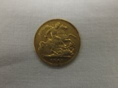 An Edward VII 1902 gold half sovereign