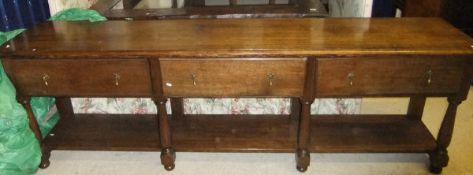 A modern oak dresser, the plank top with