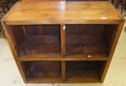 A modern hardwood bookcase of square for