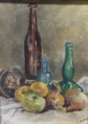 C. KYTE "Still life", oil on board, sign